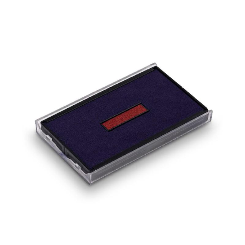 Trodat Pad 6/4926/2 in blue and red, ideal for 4726 stamps, ensures clean, non-toxic impressions with easy cartridge replacement.