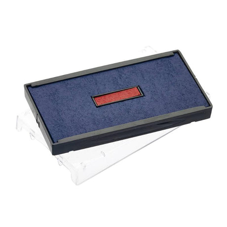 Trodat Pad 6/4931/2 in blue and red for a clean, vibrant stamping experience with easy cartridge replacement and non-toxic ink.