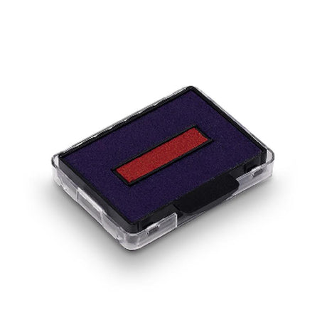 Trodat Pad 6/50/2 in Blue and Red, designed for Trodat stamps, provides clean, non-toxic impressions with easy cartridge replacement.