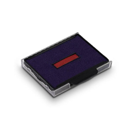 Trodat Pad 6/57/2 Blue/Red ink pad designed for precise, non-toxic stamping with easy cartridge replacement and no running colors.
