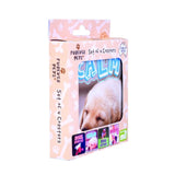 Coasters Set featuring 24 dog-themed coasters with punny sayings, cork-backed and heat-resistant for beverage protection.