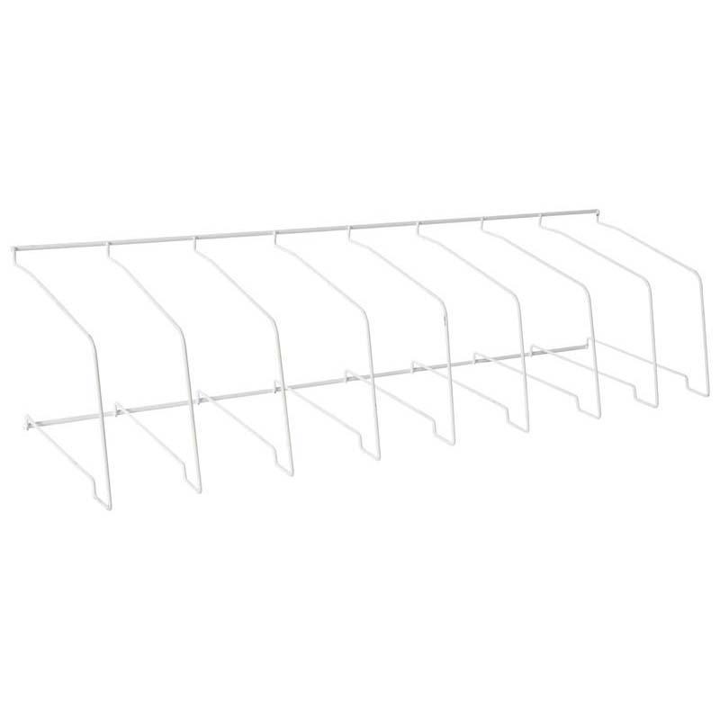 Codafile Shelf File Rack, white, 865mm tall, features 8 slots for organized file storage on a 900mm wide shelf.