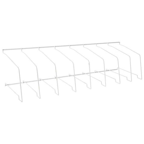 Codafile Shelf File Rack, white, 865mm tall, features 8 slots for organized file storage on a 900mm wide shelf.