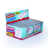 World's smallest air hockey set of 12, compact and portable, perfect for fun matches at home, office, or on the go.