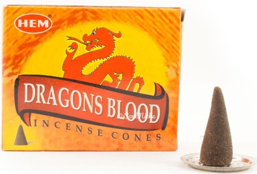 HEM Dragon's Blood Incense Cones: 120 cones for purification, meditation, and creating a tranquil home atmosphere.