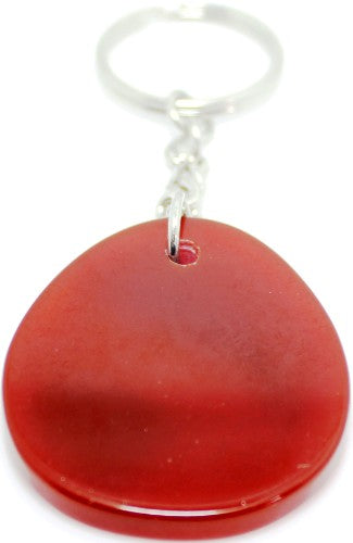 Set of 12 vibrant carnelian keyrings, featuring gemstone and Zodiac energy details for motivation and positivity.