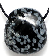 Snowflake Obsidian Pendant showcasing unique snowflake patterns, ideal for emotional healing and spiritual growth.