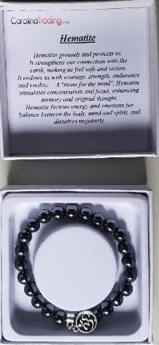 Hematite bracelet featuring genuine beads, promoting emotional balance and stylish versatility for all-day wear.