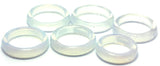 Colorful collection of 100 unique Mini Moonstone Rings in mixed sizes, showcasing their natural beauty and spiritual qualities.