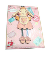 Charming Fairy Bunny hairclip organizer in eco-friendly pine veneer, perfect for storing hair accessories neatly.