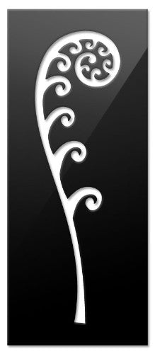 Contemporary wall art featuring intricate frond designs, made of durable Black ACM, perfect for indoor or outdoor decor.