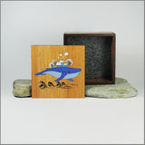 Charming small whale trinket box in NZ Silver Beech veneer, perfect for storing jewelry and keepsakes.