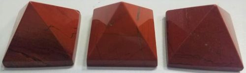 Small Red Jasper pyramid, 3CM, enhances creativity and grounding, perfect for meditation and decor in any space.