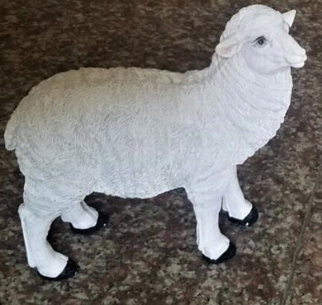 Charming 18cm sheep ornament, intricately crafted, perfect for adding rustic charm to any home decor.