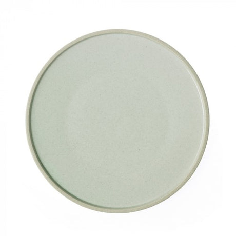 Set of 6 Tablekraft Soho Round Plates with unique reactive glaze and textured rim, perfect for stylish dining.