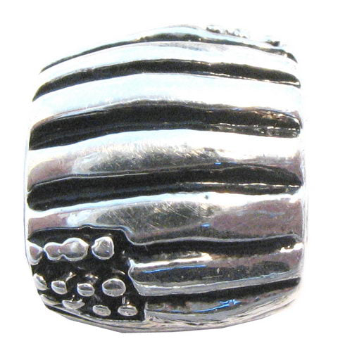 Metal Bead 8pcs/Bag featuring silver-plated design, anti-tarnish coating, 4.5mm hole, perfect for Pandora-style bracelets.