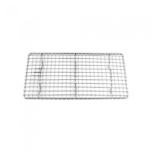 Cooling Rack 12x26cm made of chrome-plated stainless steel, perfect for cooling cakes and pastries efficiently.