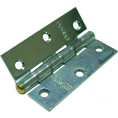 Premium 100mm steel butt hinge with zinc plating, loose brass pin, ideal for doors and cabinets from Smartfox NZ.