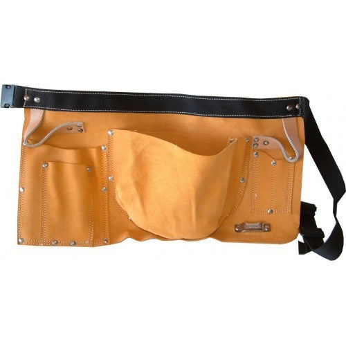 Fencing Apron 'Xcel' in heavy-duty leather with large pockets, tool holders, and slots for efficient fencing work.