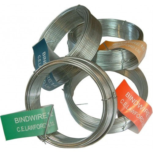 Durable 1.25mm galvanised red wire binding, 56m length, ideal for construction and agriculture with corrosion resistance.