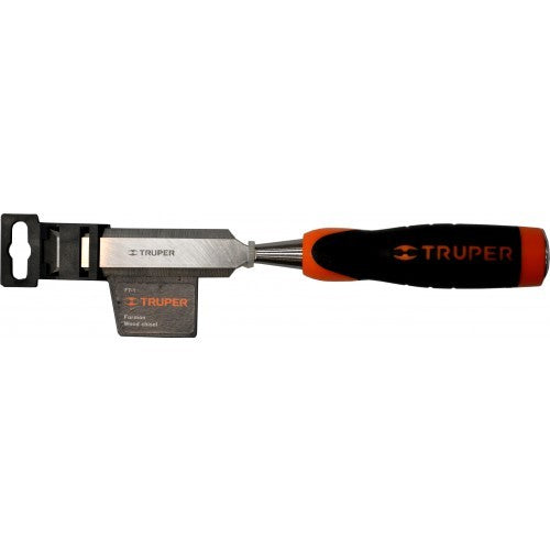 Wood Chisel with Rubber Grip In Hanger"Truper" 19mm