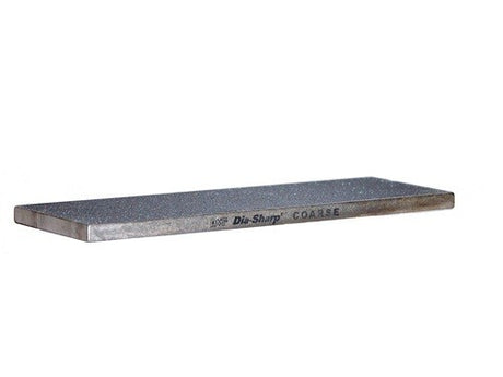 Diamond Dia-Sharp Bench Stone 150x50mm with non-skid base for precision sharpening of knives and tools, available in various grits.