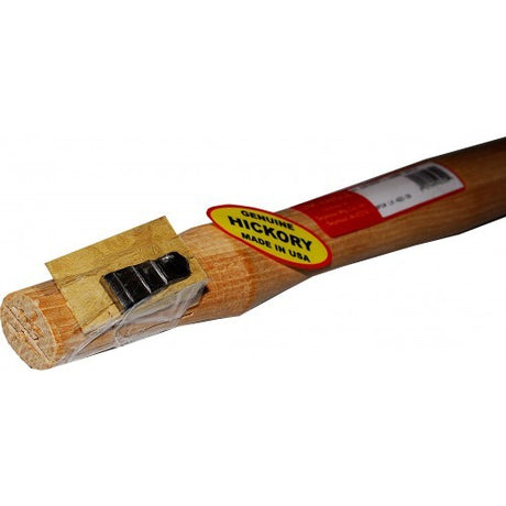 Durable 12" hickory hammer handle for ball pein hammers, offering excellent grip, strength, and shock absorption.