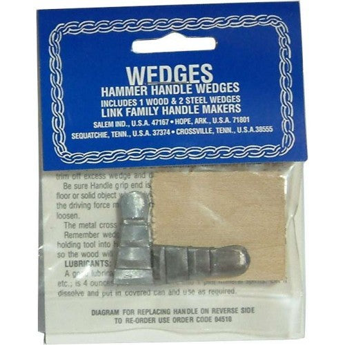 Durable steel wedge kit for repairing and enhancing hammer handles, ideal for carpenters and DIY enthusiasts.