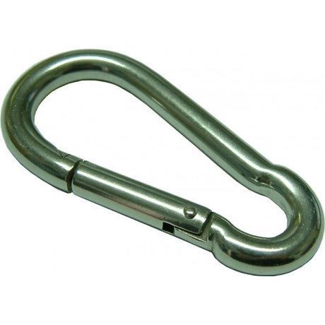 Karabiners Pear Shape S.S. #S2450: 40 x 4mm stainless steel accessory for secure connections in marine and outdoor activities.