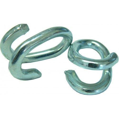 Zinc-plated 3/8" split links for robust chain repair, corrosion-resistant for outdoor and marine use.