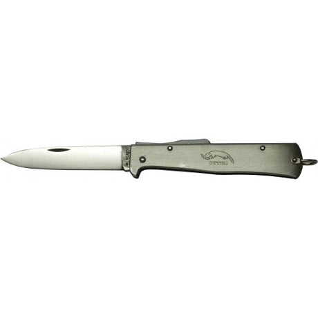 Genuine Mercator pocket knife with stainless steel body and blade, sleek design, ideal for outdoor tasks and everyday carry.