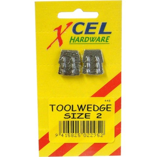 Cast iron tool wedges for securely fitting wooden handles to small-eyed hammers; durable and ideal for crafting or repairs.