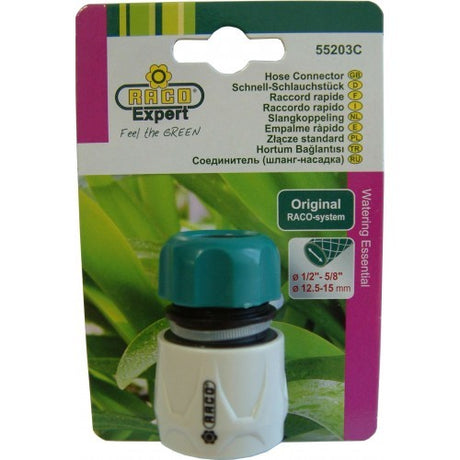 Raco Rt55/203b Quick Hose Connector, durable 1/2" design with quick-release for easy, leak-free hose attachments.