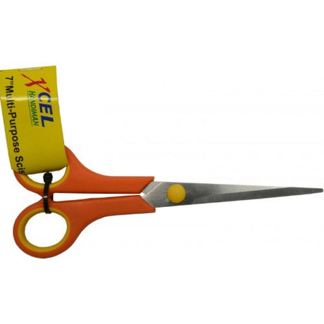 7" Xcel multi-purpose scissors featuring premium stainless steel blades for precise and comfortable cutting tasks.