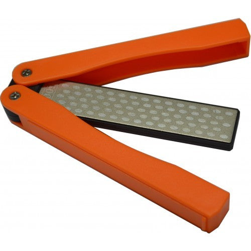 Diamond Folding Knife Sharpener 360/600g with dual-sided design, compact and portable for efficient knife maintenance.