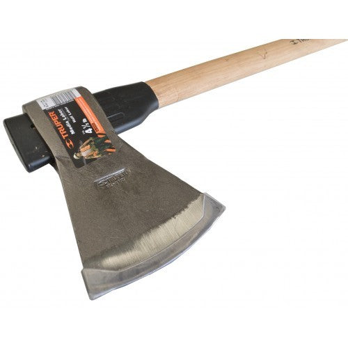 Heavy-duty Truper axe with 4.5lb steel head and 36" polished oak handle, perfect for cutting and outdoor tasks.