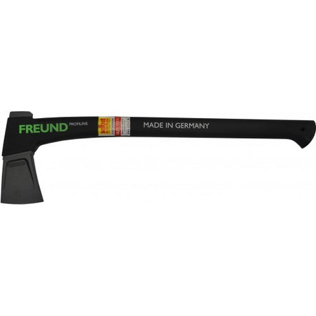 Lightweight 1.7kg axe with a fiberglass handle, designed for efficient wood splitting and versatile use as a hammer.