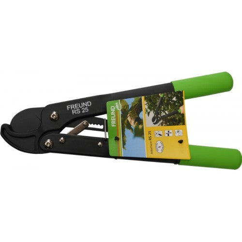 Lopp Shear Freund RS25 Ratcheting Lopping Shear with 32mm cutting capacity and lightweight plastic handles for easy pruning.