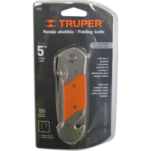Pocket Knife Truper 13cm Blade Serated/Locking Nv5
