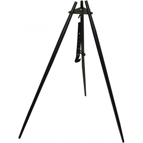 Sturdy 1.2m adjustable campfire cooking tripod designed for outdoor cooking and grilling over an open flame.