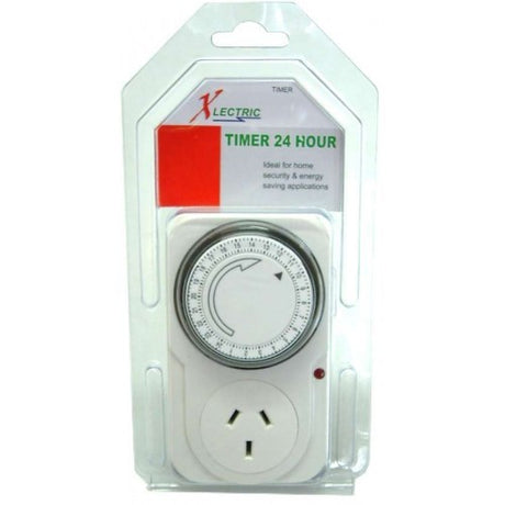 Plug-In Timer 24 Hour for easy scheduling of electrical devices to enhance energy efficiency and home automation.