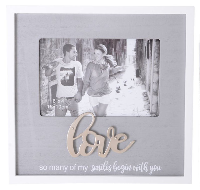 Elegant 15cm photo frame for cherished memories, perfect for love-themed displays and home decor accents.