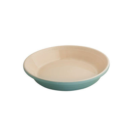 Chasseur La Cuis 25cm pie dish in Duck Egg Blue, ideal for baking and serving sweet or savory dishes with style.