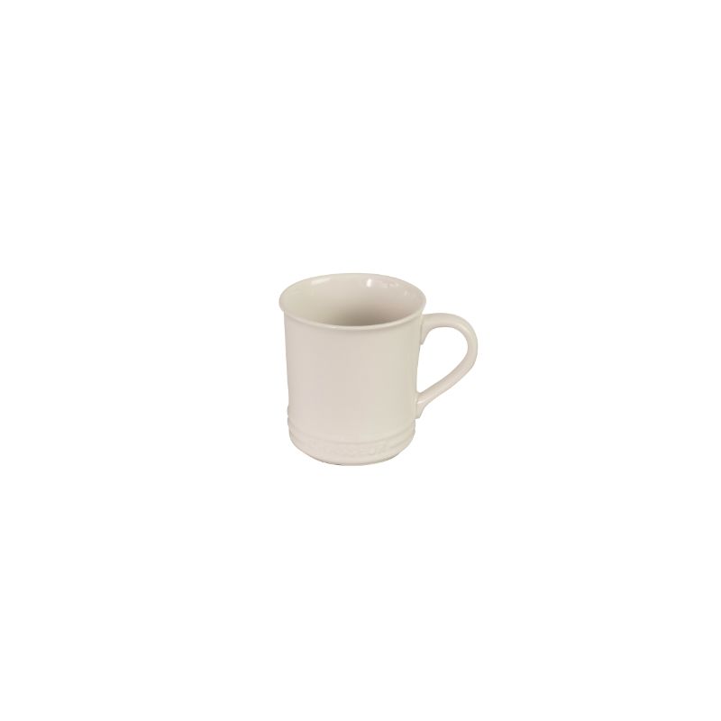 Elegant 350ml antique cream stoneware mug, perfect for beverages or as a stylish serving dish for soups and desserts.