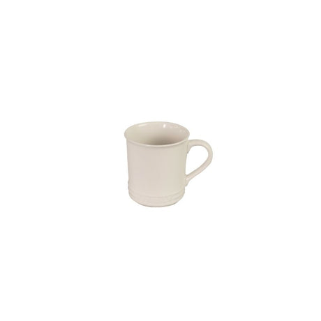 Elegant 350ml antique cream stoneware mug, perfect for beverages or as a stylish serving dish for soups and desserts.