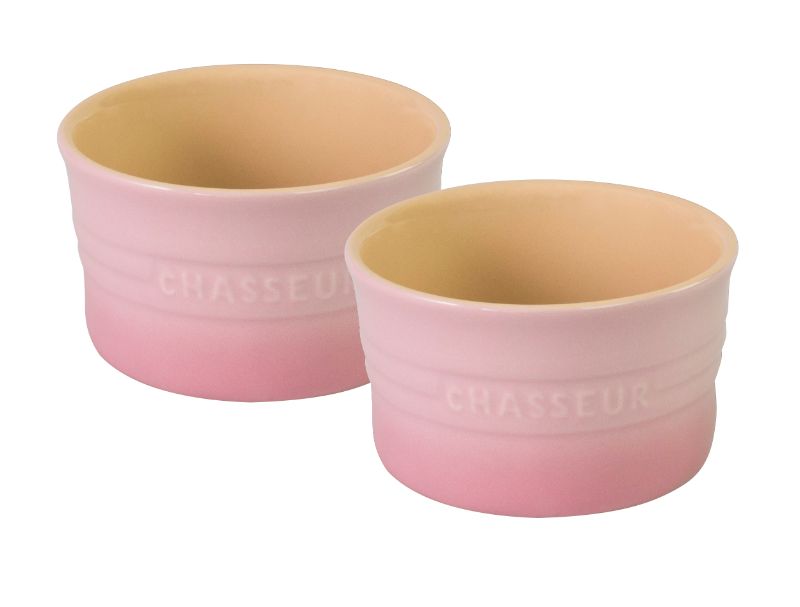 Set of 2 Chasseur 10cm Cherry Blossom Ramekins in elegant stoneware, perfect for baking, serving, and stylish dining.