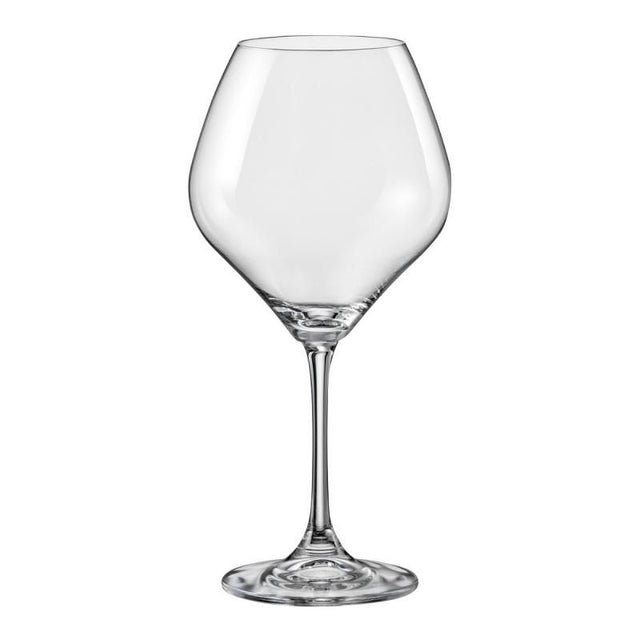 Elegant Bohemia Amoroso wine glasses (450ml, set of 2) with polished rims, durable crystal, and stunning gift box. Perfect gift.