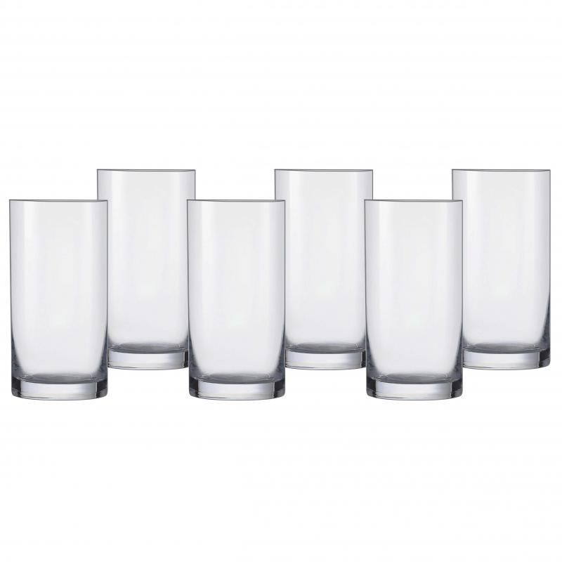 Set of 6 exquisite Bohemia Barline high ball glasses, 470ml capacity, crystal clear, elegant design for cocktails and beverages.