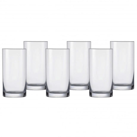 Set of 6 exquisite Bohemia Barline high ball glasses, 470ml capacity, crystal clear, elegant design for cocktails and beverages.