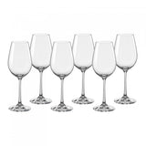 Set of 6 Bohemia Viola 250ml red wine glasses, crafted from lead-free crystal for optimal aeration and elegant presentation.